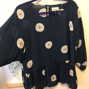 Anthropologie Flounce Top